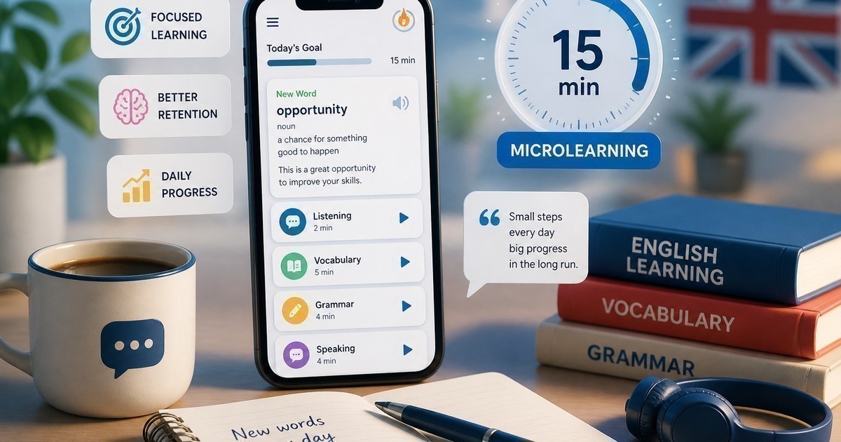 İngilizce Öğrenme için Microlearning: Günde 15 Dakika